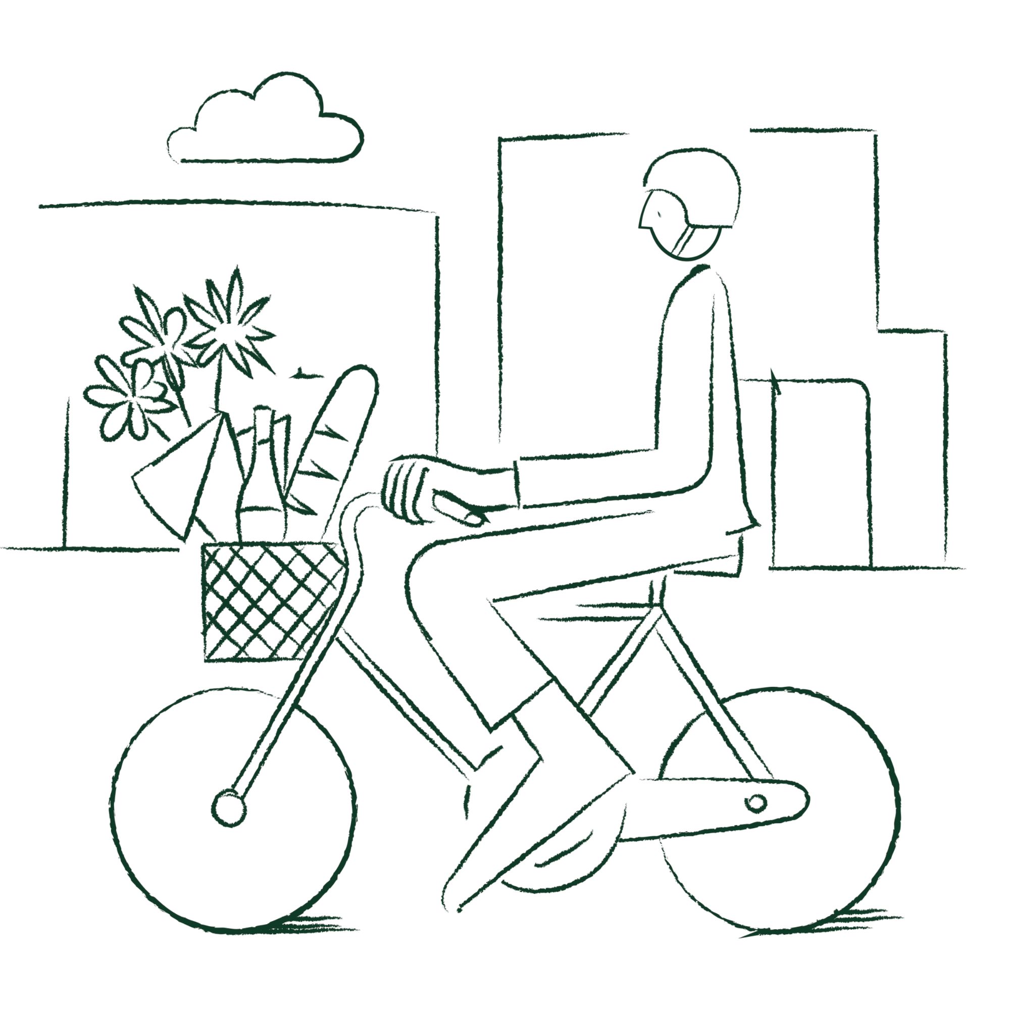 a man riding a bicycle